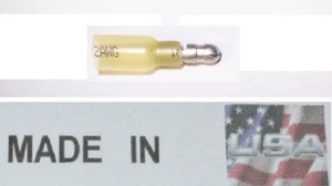 (50) YELLOW 12-10 3M HEAT SHRINK BULLET CONNECTOR (MALE) MARINE GRADE MADE USA - Picture 1 of 1