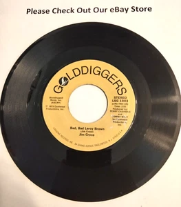 JIM CROCE Bad Bad Leroy Brown 45 7" Record Vinyl Lifesong Golddiggers Records - Picture 1 of 2