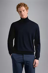 Paul & Shark Maglione Collo Alto Lana Merino C0P1042 Uomo Blu Navy New FW24/25 - Imagen 1 de 6