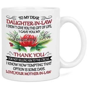 Daughter In Law Gifts To My Dear Daughter In Law Mug Daughter Gifts From Mom Gif - Picture 1 of 8