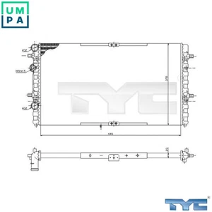 RADIATOR ENGINE COOLING 731-0002 FOR SEAT CORDOBA/Vario IBIZA/Mk/II AGP 1.9L - Picture 1 of 9