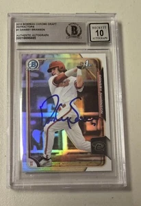 Dansby Swanson Signed 2015 Bowman Chrome Refractor Rookie Card Beckett Auto 10 - Picture 1 of 4