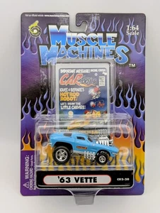 1:64 DieCast New Muscle Machines CarToons Blue Chevrolet ‘63 Vette - Picture 1 of 4