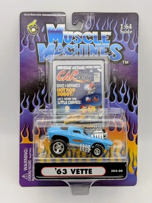 1:64 DieCast New Muscle Machines CarToons Blue Chevrolet ‘63 Vette - Image 1 of 4