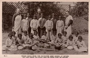 Indian Girls at Satara Salvation Army School Vintage Postcard - Picture 1 of 2