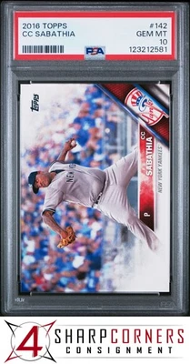 2016 TOPPS NO142 CC SABATHIA YANKEES HOF PSA 10 - Изображение 1 из 2