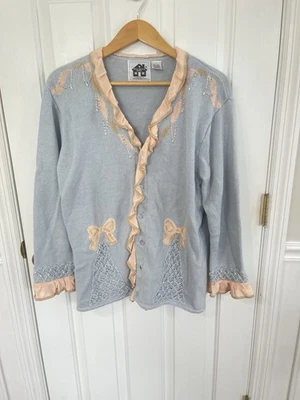 Storybook Knits Large Pastel Christmas  Sweater Bows  Coquette - Image 1 of 4