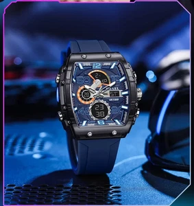 Men's Sport Watch Waterproof 50M Dual Display LED SMAEL 8109 Digital Casual. - Bild 1 von 23