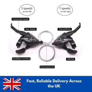 Juego de palanca de cambios Shimano ST-EF500 3x7 velocidades 21/24 velocidades V-brake palanca bicicleta MTB - Imagen 1 de 8