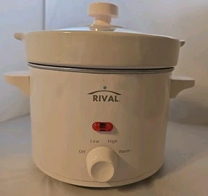 Rival Crock Pot 2Qt White Slow Cook Stoneware Crock INV-1 - Picture 1 of 16