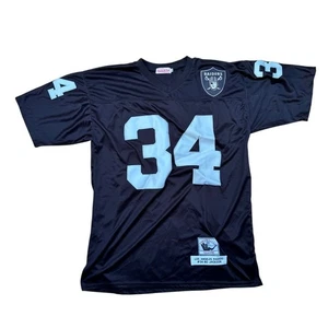 Camiseta deportiva Bo Jackson #34 Oakland Raiders para hombre negra 1987 Throwbacks 50 Mitchell Ness - Imagen 1 de 7