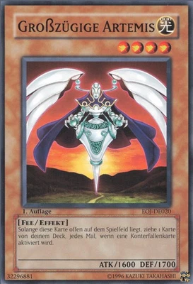 YuGiOh Großzügige Artemis EOJ-DE020 Common NM 1st - Bild 1 von 2