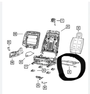 Genuine Mopar Seat Cushion - Vented Bag 68104704aa 68104704AA - Bild 1 von 1