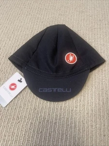 Castelli Cycling Free Aero Race Cap Black  Rosso Corsa NEW - Picture 1 of 3