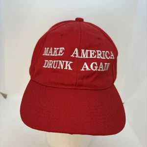 Make America Drunk Again Hat Embroidered Dad Hat Funny Drinking MAGA Parody Hat - Picture 1 of 7