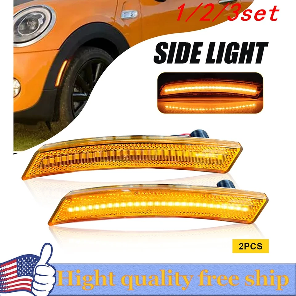 2/4x Marcador Lateral Delantero Ámbar Luz LED Para MINI Cooper R55 R56 R57 R58 R59 R60 Foto 1 de 1