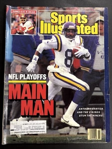 Sports Illustrated 18 de enero de 1988 Minnesota Vikings Main Man Anthony Carter - Imagen 1 de 2