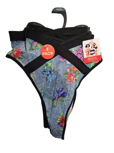 Parade Damen Shear Tanga Unterwäsche Mehrfarbig 2er Pack Größe XXXL Neu mit Etikett - Bild 1 von 9