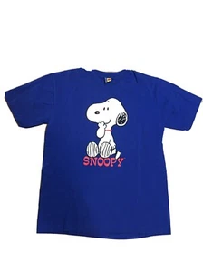 Blitzz Intl Vintage T Shirt Tee Peanuts Snoopy Blue XL - Picture 1 of 5
