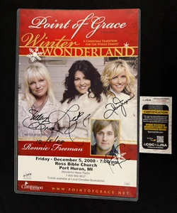 Point Of Grace Signed 11x17 Concert Poster Print JSA COA - Picture 1 of 1