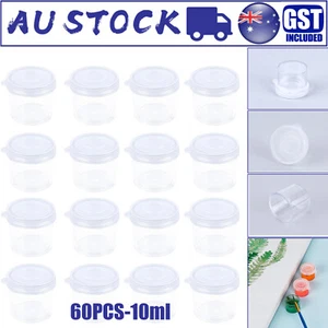 60PC Mini Single Plastic Storage Box Bead Glitter Craft Container Organizer 10ml - Picture 1 of 11