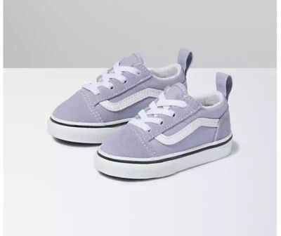 VANS Old Skool Elas Languid Lavanda/Blanco Verdadero Niñas Niños Talla 8T Nuevo En Caja Foto 1 de 4