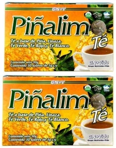 2-Pack Pinalim Tea Based on Pineapple Flax Green Red White Tea 30 Bags Diet Tea - Picture 1 of 4