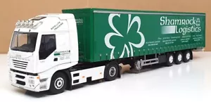Lion Toys 1/50 Scale SL01G Iveco Truck & Trailer Shamrock Logistics White/Green - Picture 1 of 6