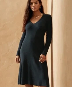 Banana Republic Ribbed Midi Sweater Dress XS - Picture 1 of 9