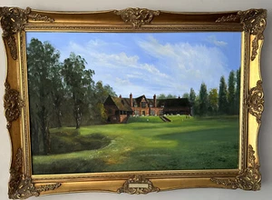 Original Oil Painting By Malcolm Gearing - Cuddington Golf Club Surrey 78x108cm - Picture 1 of 24