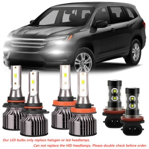 For Honda Pilot 2006-2018 Combo LED Headlight High Low Fog Light Bulbs Kit 6500K - Picture 1 of 16
