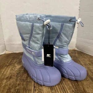 New In Box SOREL Disney Frozen II Elsa Lined Snow Boots Girl's Youth Size 4 NWT - Picture 1 of 9