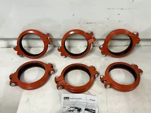 CASE OF 6 Anvil FIG C-3 Lightweight 6" Flexible Coupling Ductile Iron 0890012297 - Picture 1 of 4