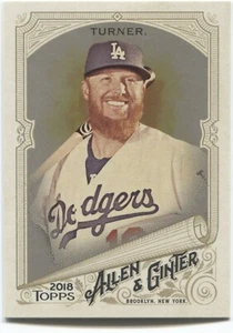 Justin Turner SP 2018 Allen & Ginter Silver Glossy Hot Box - La Dodgers - #302 - Imagen 1 de 1