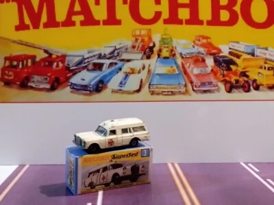 Matchbox Superfast #3 Mercedes Benz Ambulance Binz With Reproduction Box  - Image 1 of 4