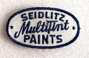 Parche de sombrero o chaqueta de tela pinturas multitinte Seidlitz de colección de los años 50 nuevo en stock - Imagen 1 de 3