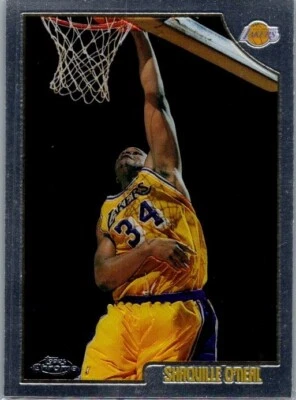 1998-99 -Shaquille O'Neal- Topps Chrome Basketball Card #175 LA Lakers - Image 1 of 2