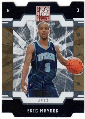 Eric Maynor 2009-10 Panini Elite Auto RC 3/24 Jersey Number 1/1 - Image 1 of 2