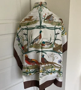 Authentic Vintage Gucci Game & Flowers Silk Scarf Flora V. Accornero ~ Perfect! - Picture 1 of 18