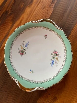 Plat à tarte vert , Digoin & Sarreguemines, Chenonceaux France - Photo 1/4