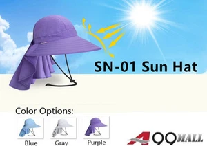 Lady Sunhat II Quick Drying UV Protection neck protetction w. Large Brim Sun Hat - Picture 1 of 6