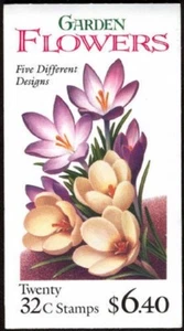 USA BOOKLET SC# BK234 GARDEN FLOWERS- WINTER 32c. - BKLT OF 20  MNH - PL# 1 - Picture 1 of 1