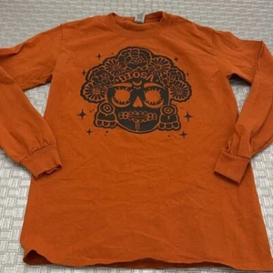 Rostorange Diosa Grafik Langarmshirt Damen Größe Small Boho Streetwear - Bild 1 von 7