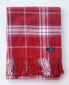 Alashan Merino Wool & Cashmere Rocky Mountain Throw Claret Red Plaid – NEW - Picture 1 of 4