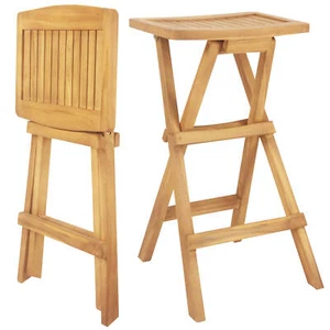 Outdoor Bar Stools Set of 2 w/ Countered Seat & Footrest Patio Bistro Stools - Picture 1 of 8