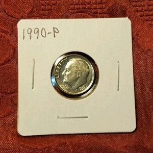 1990-P Roosevelt Dime, Brilliant Uncirculated (BU), Free Shipping - Picture 1 of 4