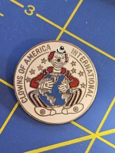Clowns Of America International 1" Runde Emaille Metall Anstecknadel Pinback Zirkus - Bild 1 von 2