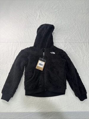 Sudadera con Capucha The North Face Oso Suave Cremallera Completa Niños Talla 7 Negra - Nueva con Etiquetas Foto 1 de 4