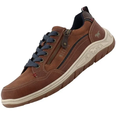Mustang Herren Sneaker Halbschuh Braun 15m0181001-cognac Frottefutter