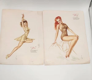 Two 1940's Alberto Vargas pinup poster Esquire February and June 1946 - Picture 1 of 24